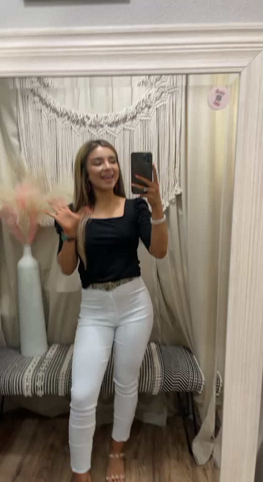 Dominique puff sleeve top