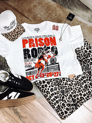 Prison Rodeo Huntsville Texas Relaxed Crop T-shirt - Jayden Layne