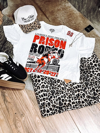 Prison Rodeo Huntsville Texas Relaxed Crop T-shirt - Jayden Layne