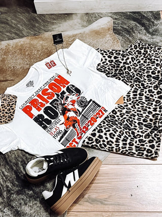 Prison Rodeo Huntsville Texas Relaxed Crop T-shirt - Jayden Layne