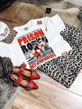 Prison Rodeo Huntsville Texas Relaxed Crop T-shirt - Jayden Layne