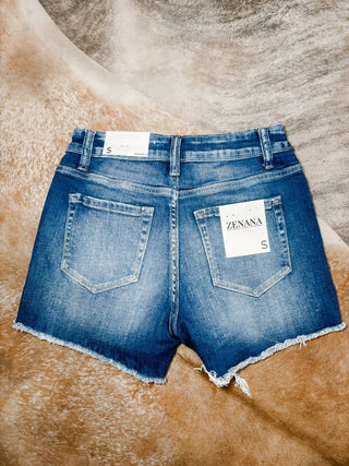 Raw Frayed Hem Ripped Denim Shorts | Plus