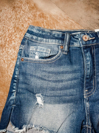 Raw Frayed Hem Ripped Denim Shorts | Plus