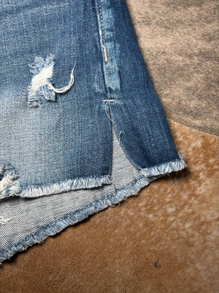 Raw Frayed Hem Ripped Denim Shorts | Plus
