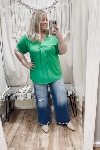 Wide Destroyed High Rise Relaxed Cropped Wide Leg Jeans