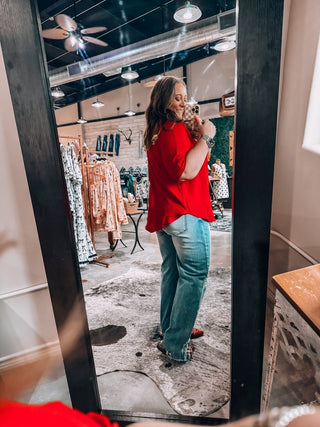 Woven Airflow Collared V - Neck Top | Short Sleeve Collared Blouse for Women - Jayden Layne