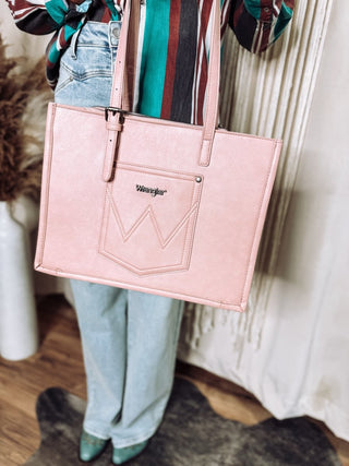 Wrangler Leather Tote with Conchos