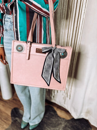 Wrangler Leather Tote with Conchos - Jayden Layne