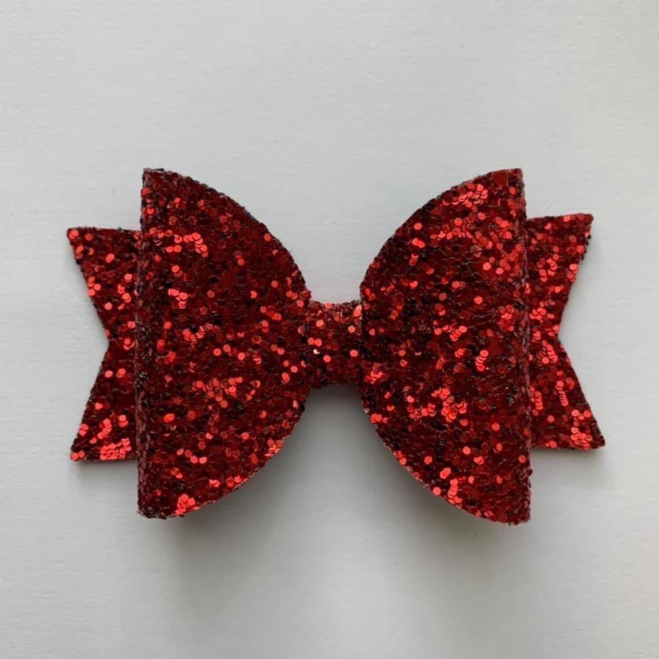 Glitter leather clip bows - Jayden Layne