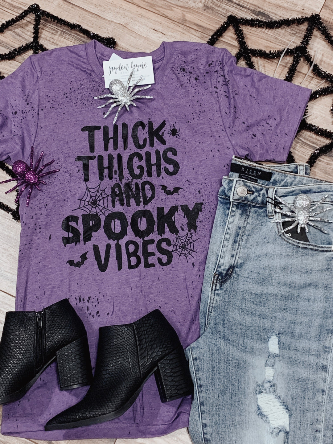 Thick thighs spooky vibes tee - Jayden Layne