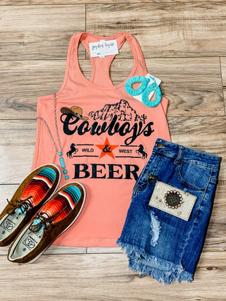 Cowboys & Beer Graphic Tank - Jayden Layne