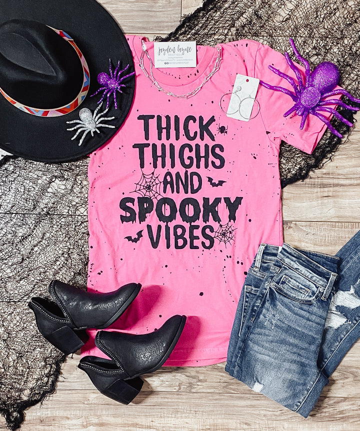 Kid’s thick thighs spooky vibes tee - Jayden Layne