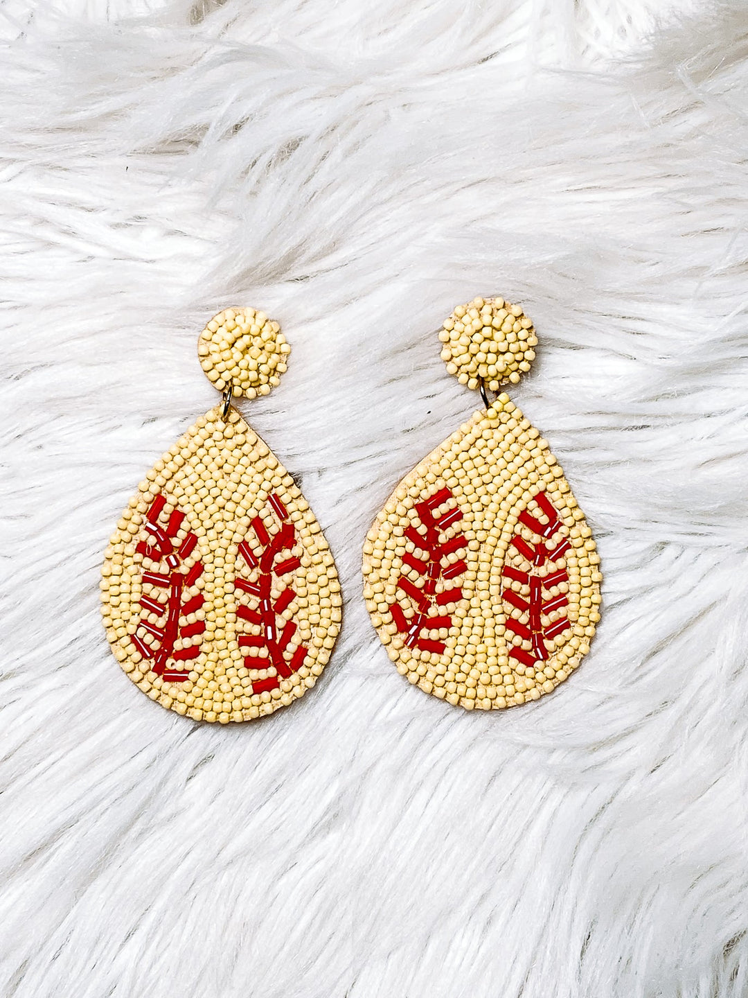 Softball seed bead earrings - Jayden Layne