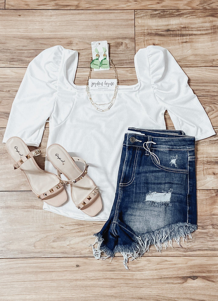 Dominique puff sleeve top - Jayden Layne