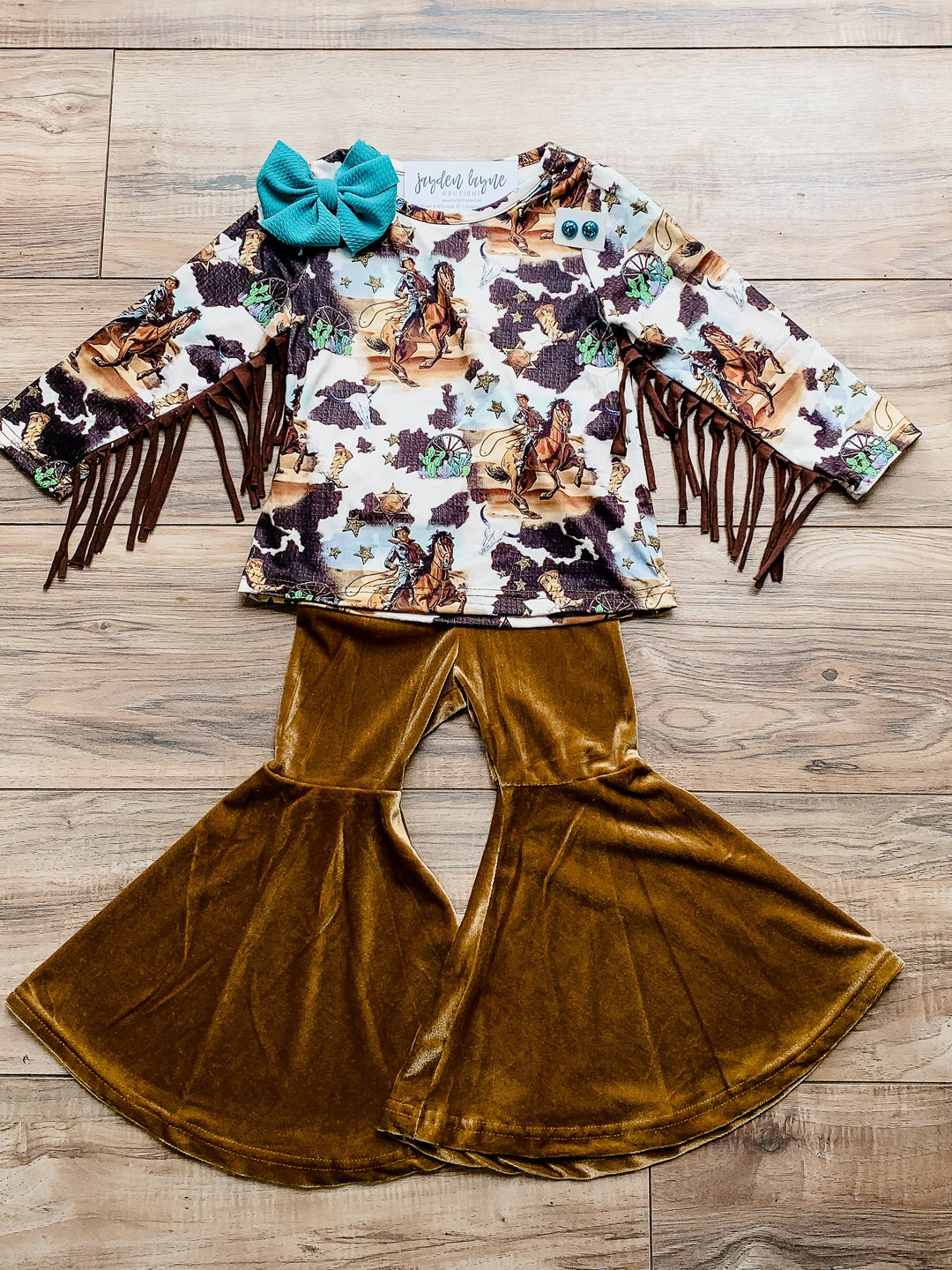Girls Golden Western Set - Jayden Layne