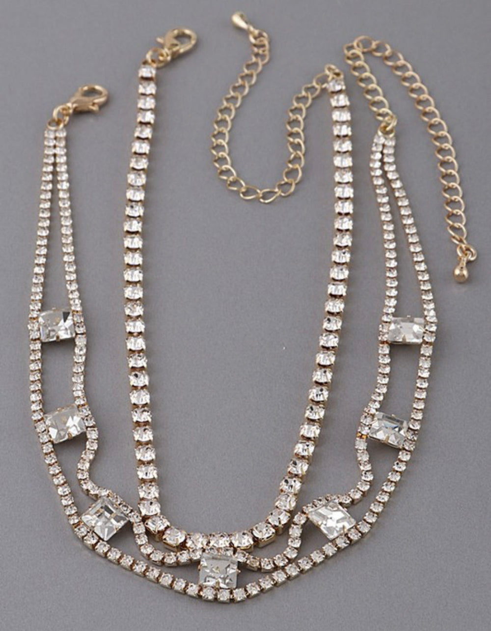 Gold crystal lined choker - Jayden Layne