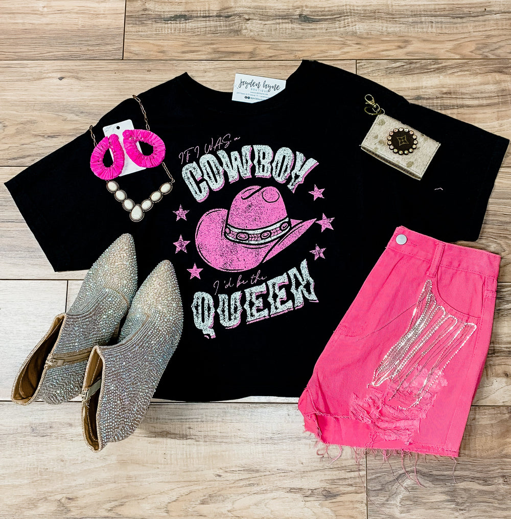 Cowboy Queen Crop Tee - Jayden Layne