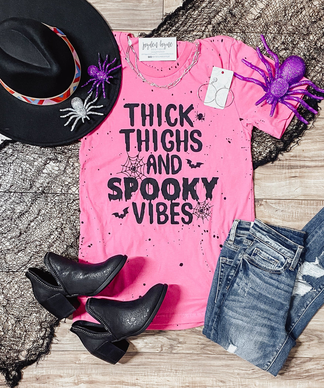 Thick thighs & spooky vibes tee - Jayden Layne