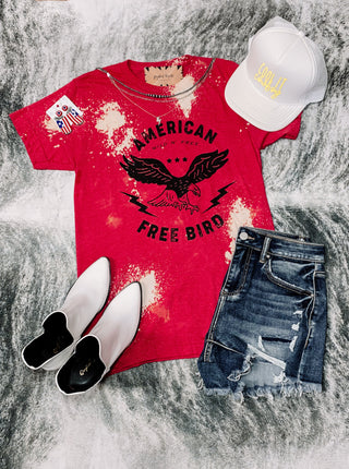 Free Bird Bleached Graphic Tee - Jayden Layne