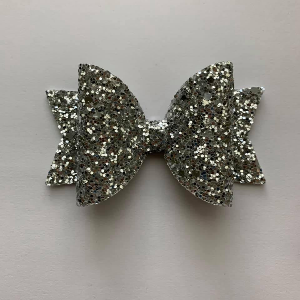 Glitter leather clip bows - Jayden Layne