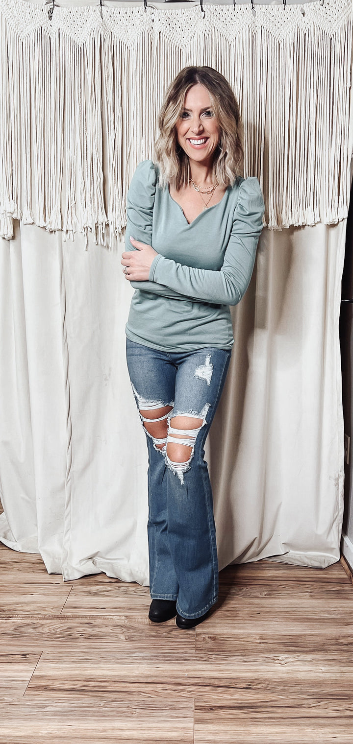 Jayde puff sleeve top - Jayden Layne