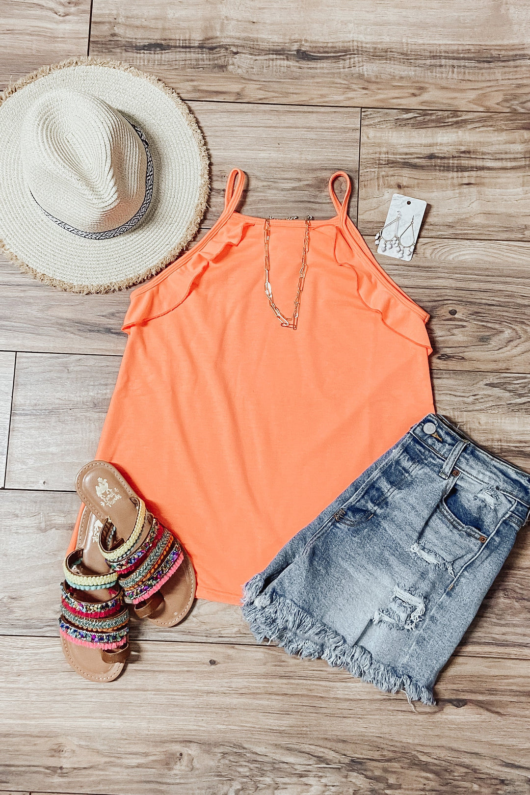 Actin up ruffle tank tops - Jayden Layne