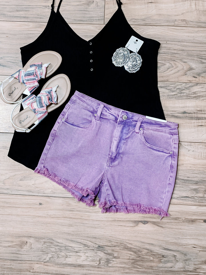 Winnie Colored Denim Shorts - Jayden Layne