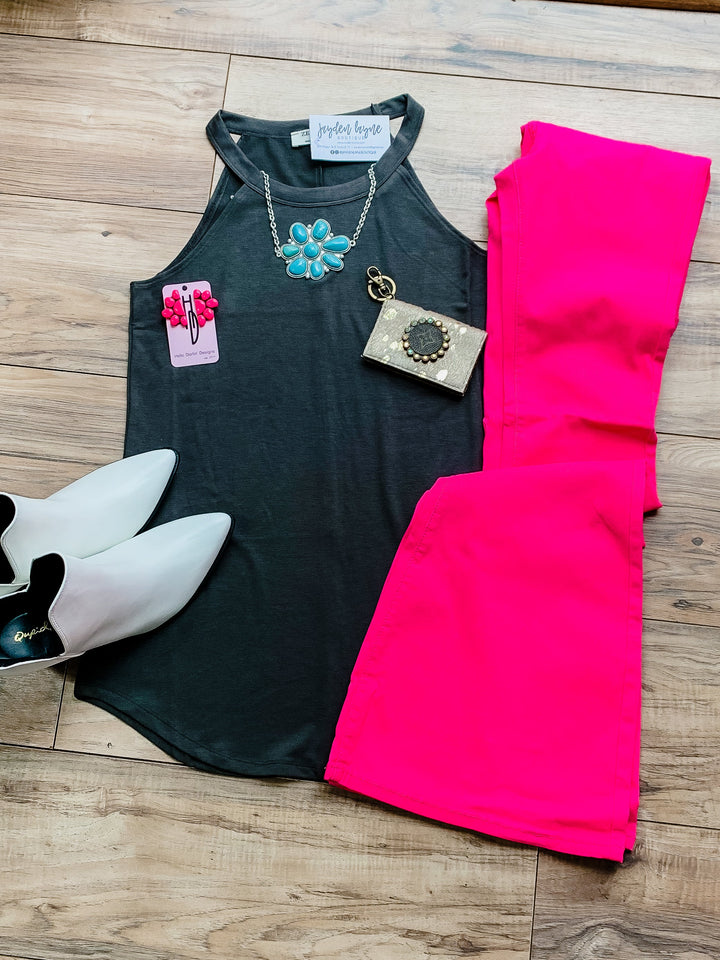 Halter Neck Loose Tank Top - Jayden Layne
