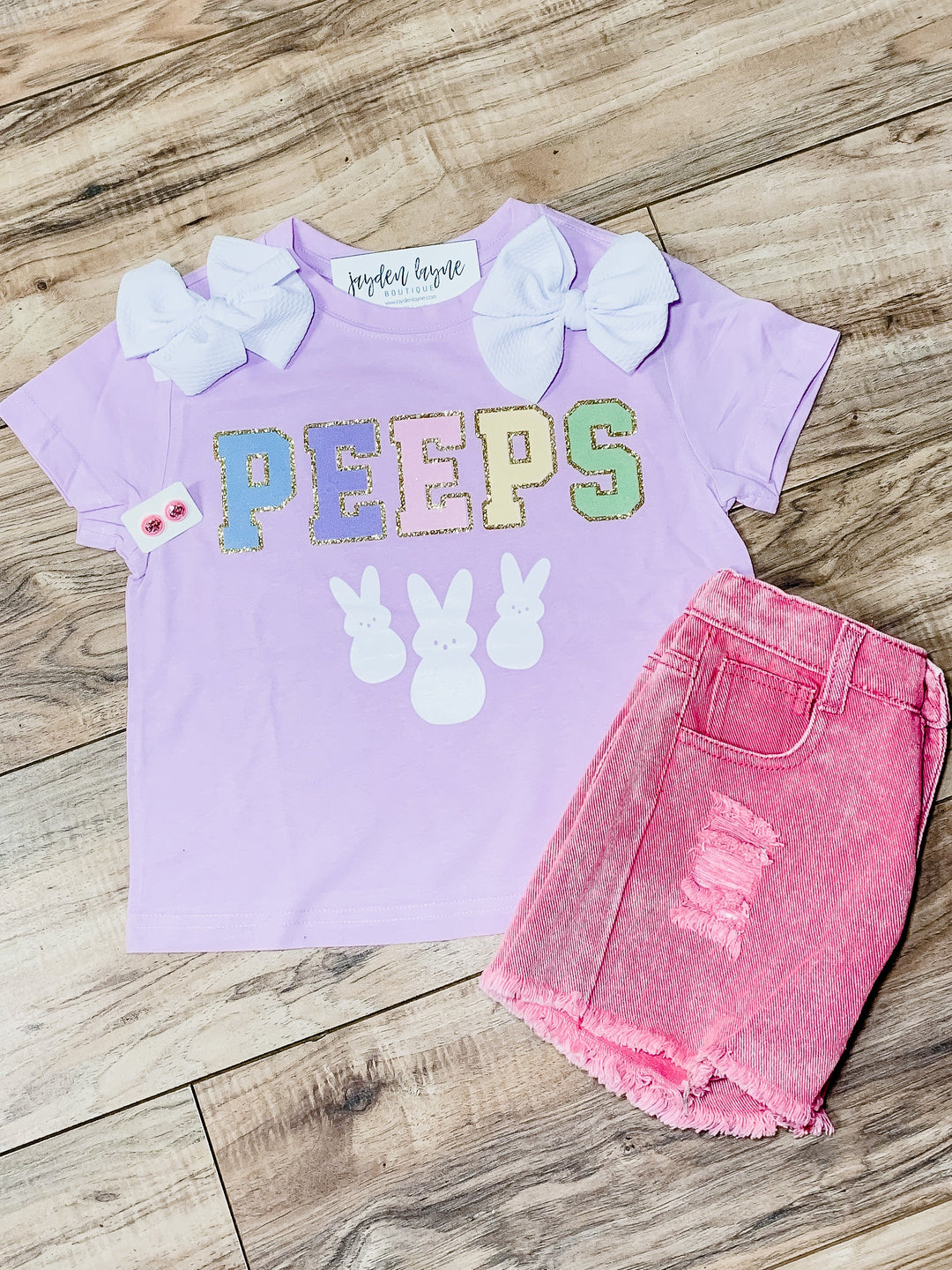 Lilac Kids Glitter Peeps Shirt - Jayden Layne