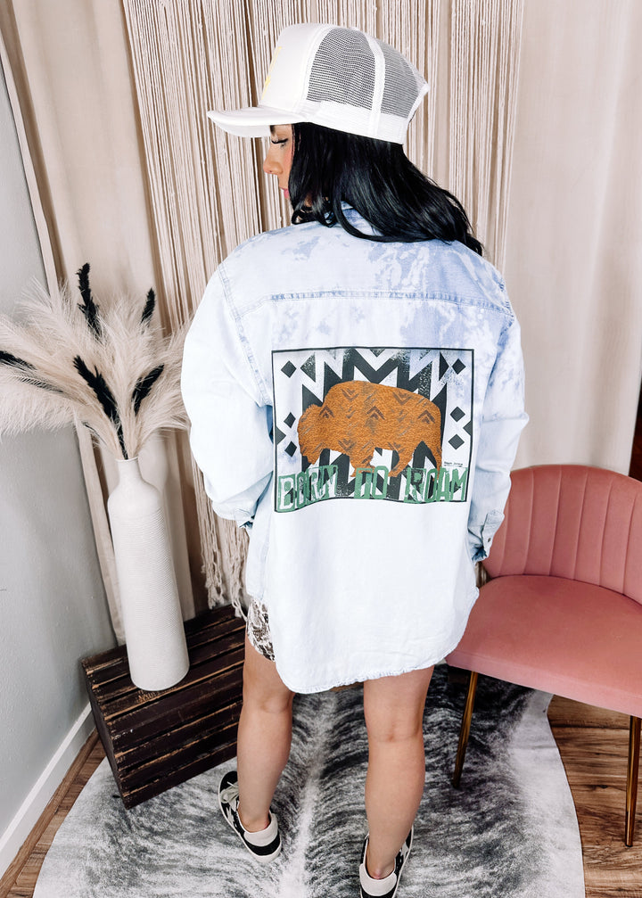 Born to Roam denim shirt - Jayden Layne