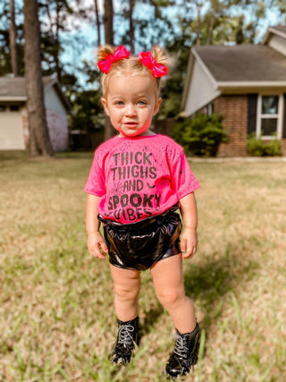 Kid’s thick thighs spooky vibes tee - Jayden Layne