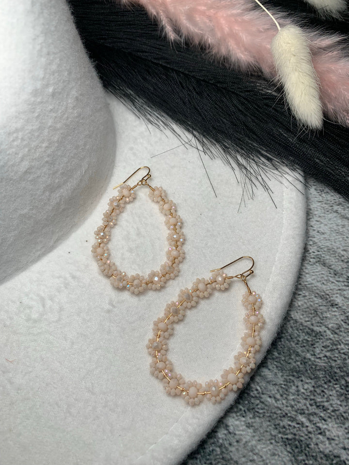 Beaded Floral Teardrop Earring - Jayden Layne