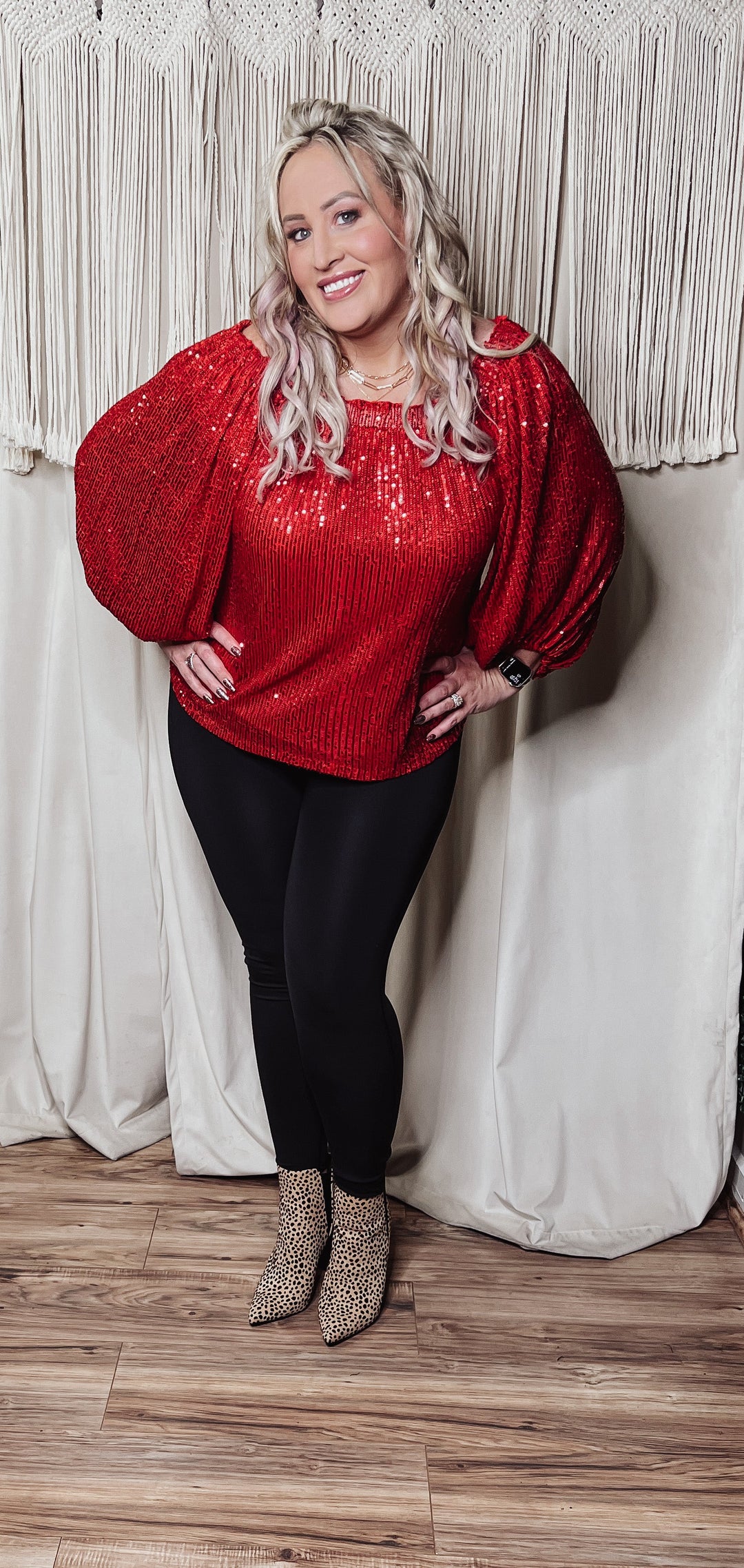Off shoulder sequin top - Jayden Layne