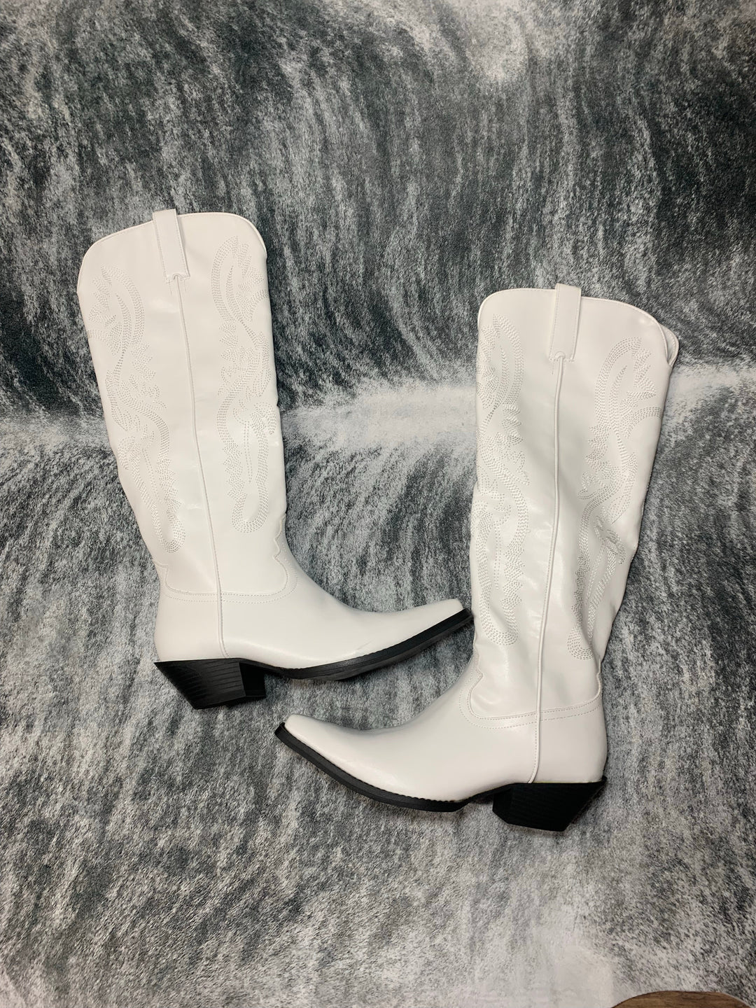 Tall White Cowboy Boot - Jayden Layne