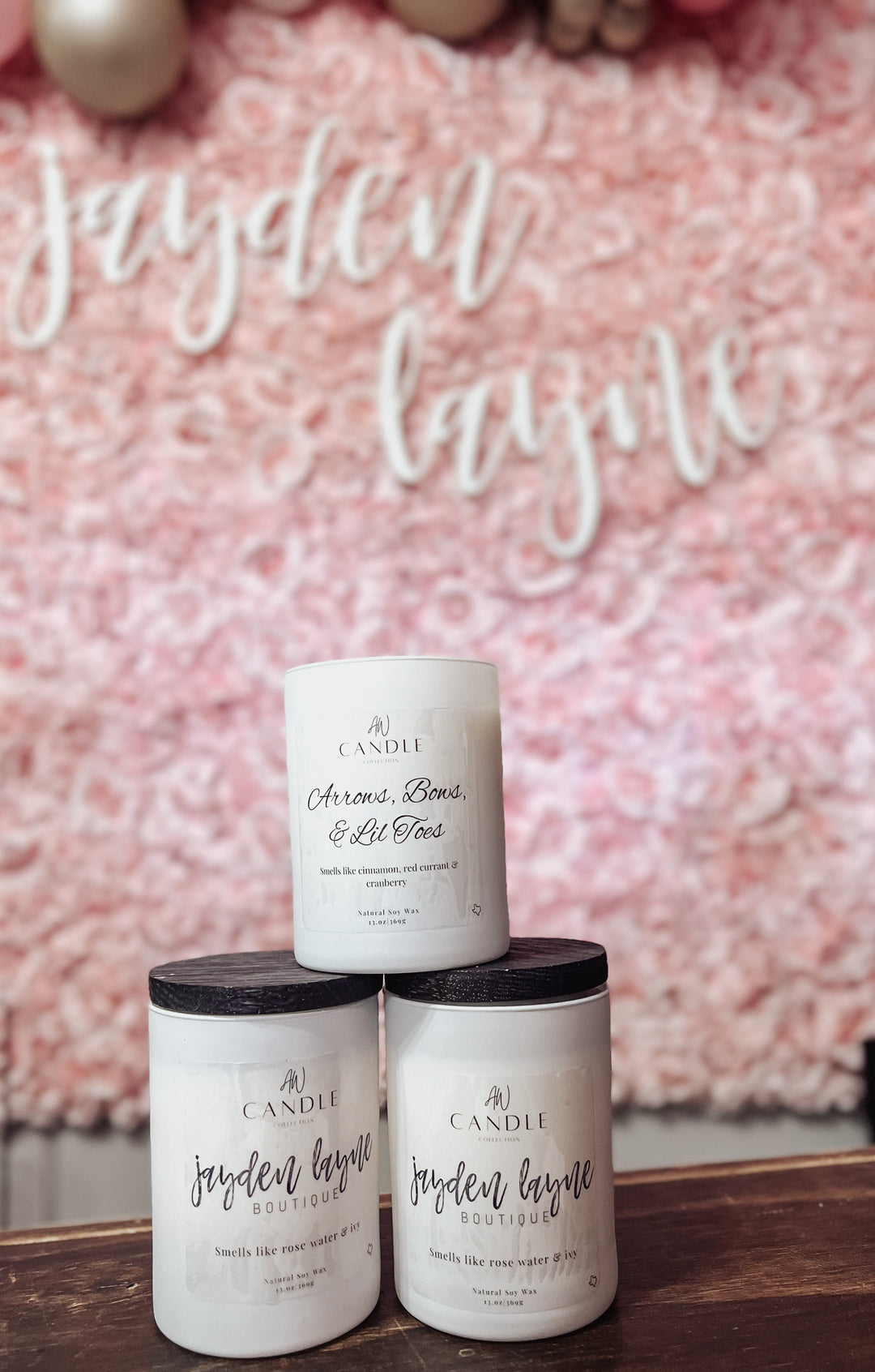 Wooden wick white candle - Jayden Layne