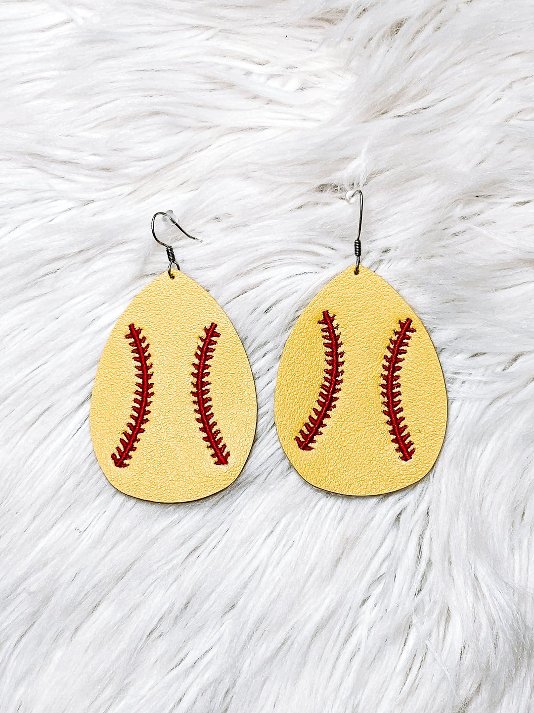 Softball leather earrings - Jayden Layne