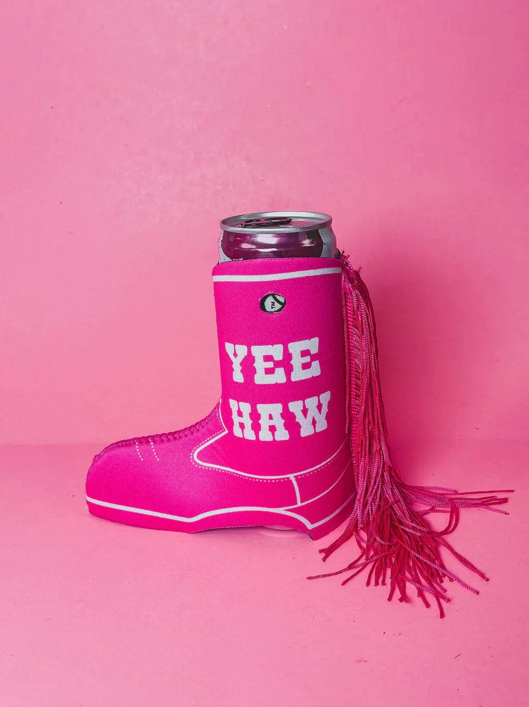 Yee Haw boot with fringe can holder - Jayden Layne