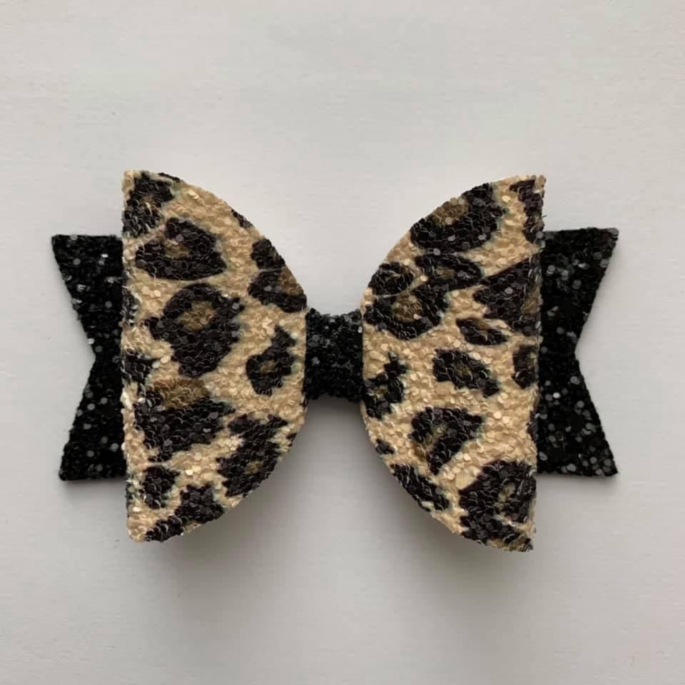 Glitter leather clip bows - Jayden Layne