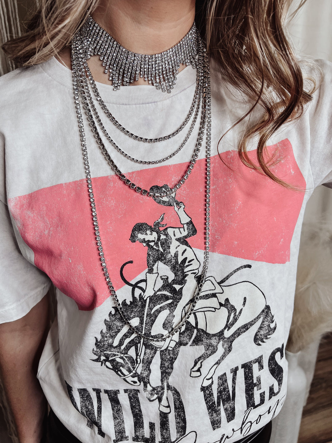 Layered rhinestone necklace - Jayden Layne