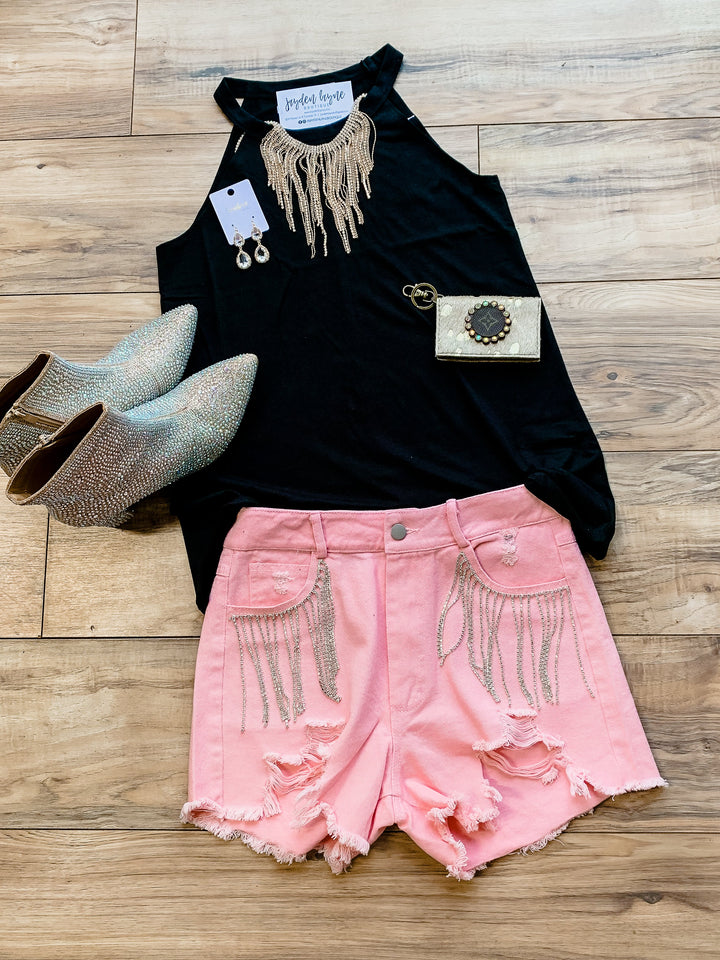 Halter Neck Loose Tank Top - Jayden Layne