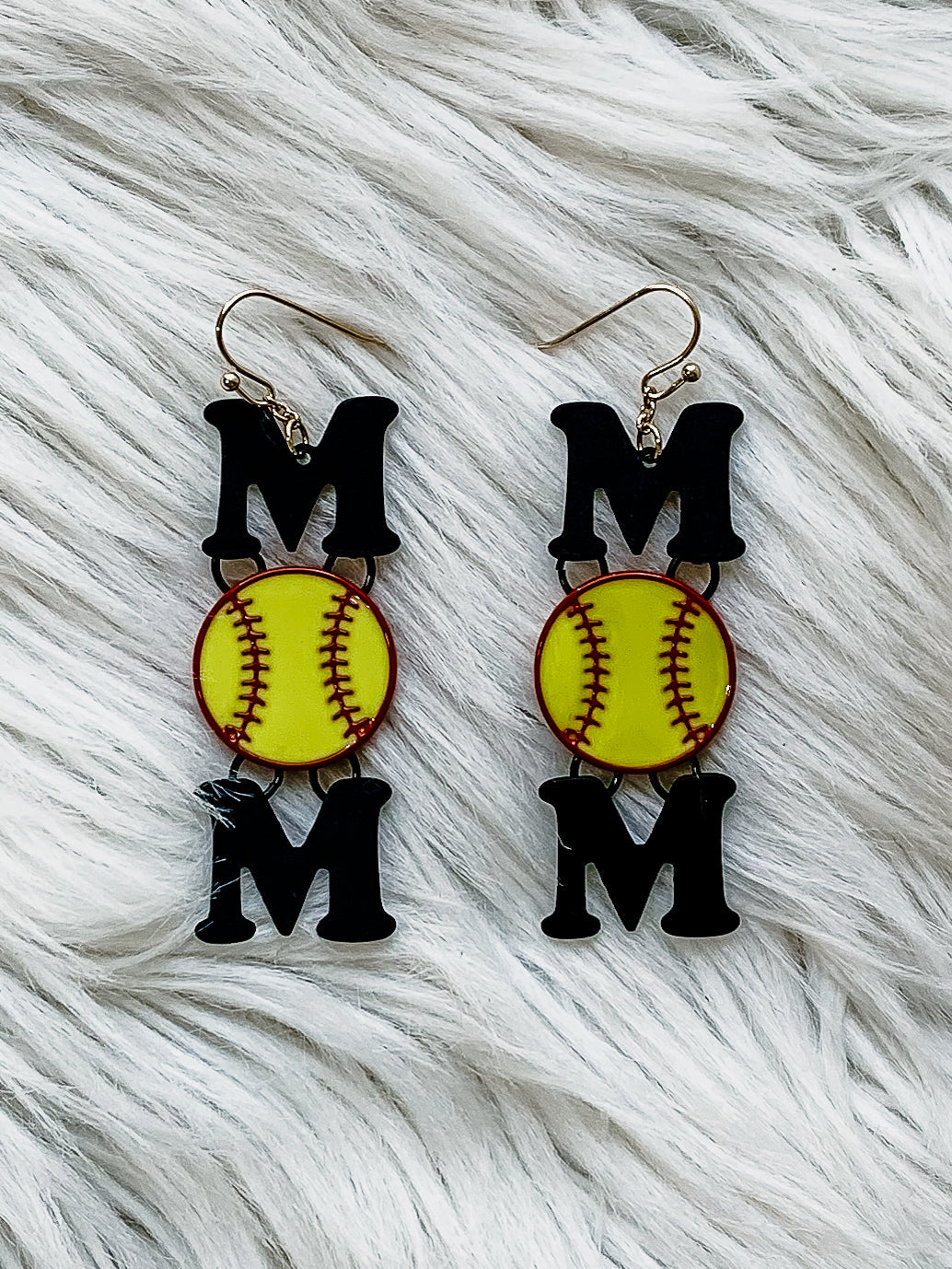 Mom Softball Drop Earrings - Jayden Layne